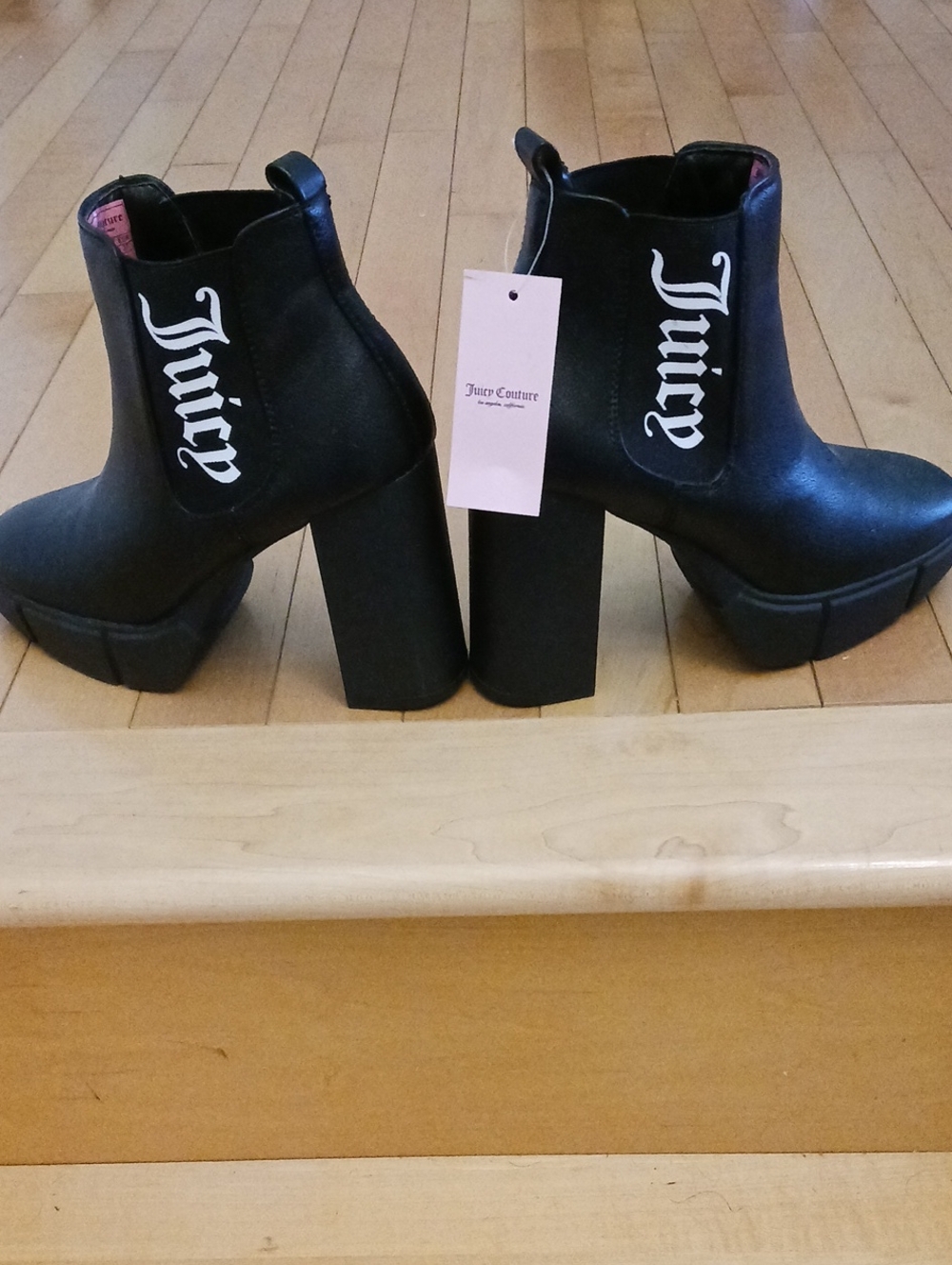 Juicy Couture Black Platform Chelsea Boots